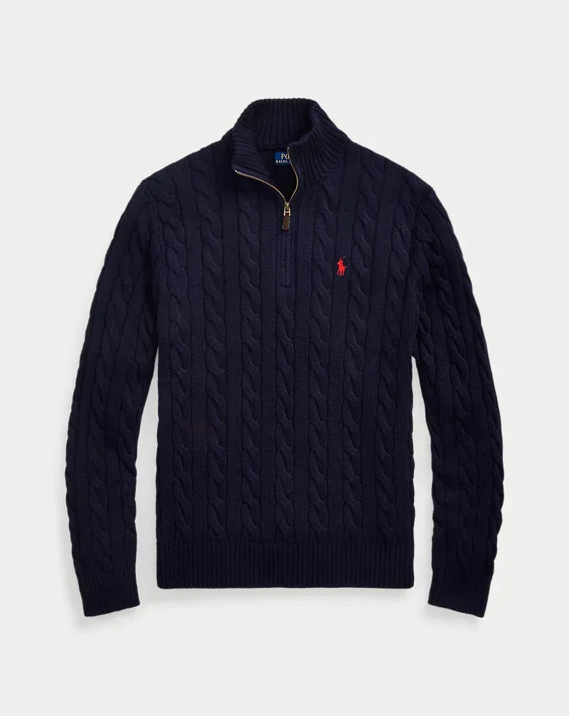 RL | Half-Zip Cable-Knit Cotton Sweaters