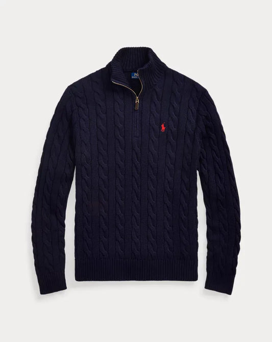 RL | Half-Zip Cable-Knit Cotton Sweaters