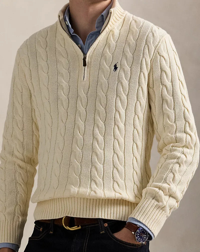 RL | Half-Zip Cable-Knit Cotton Sweaters