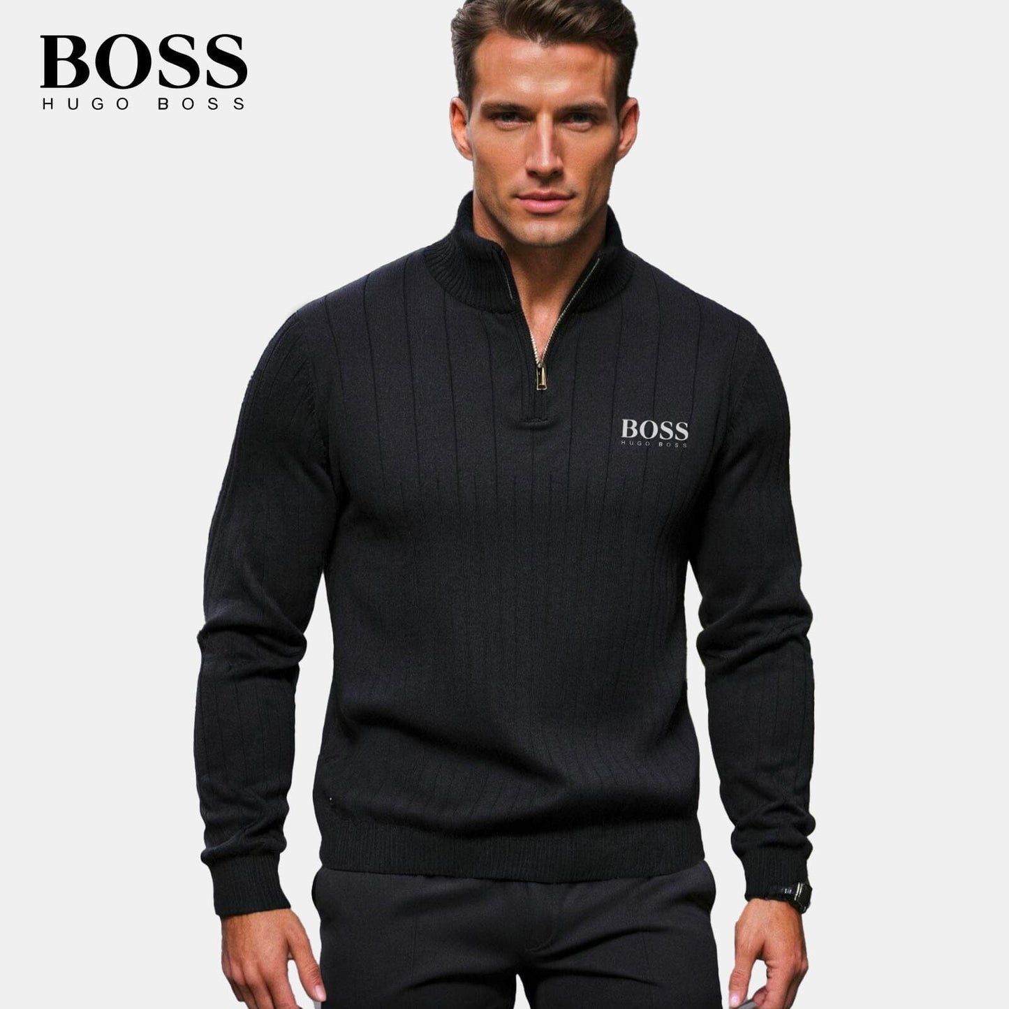 Stylish men's sweater with zipper – now at a special price!